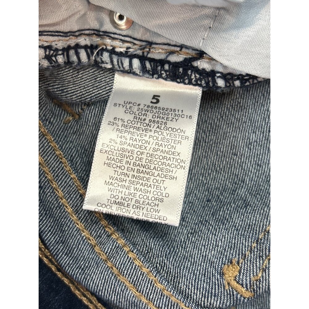 Girls Jordache Bootcut Stretch Denim Jeans Girls Size 5 Dark Wash - Picture 8 of 9